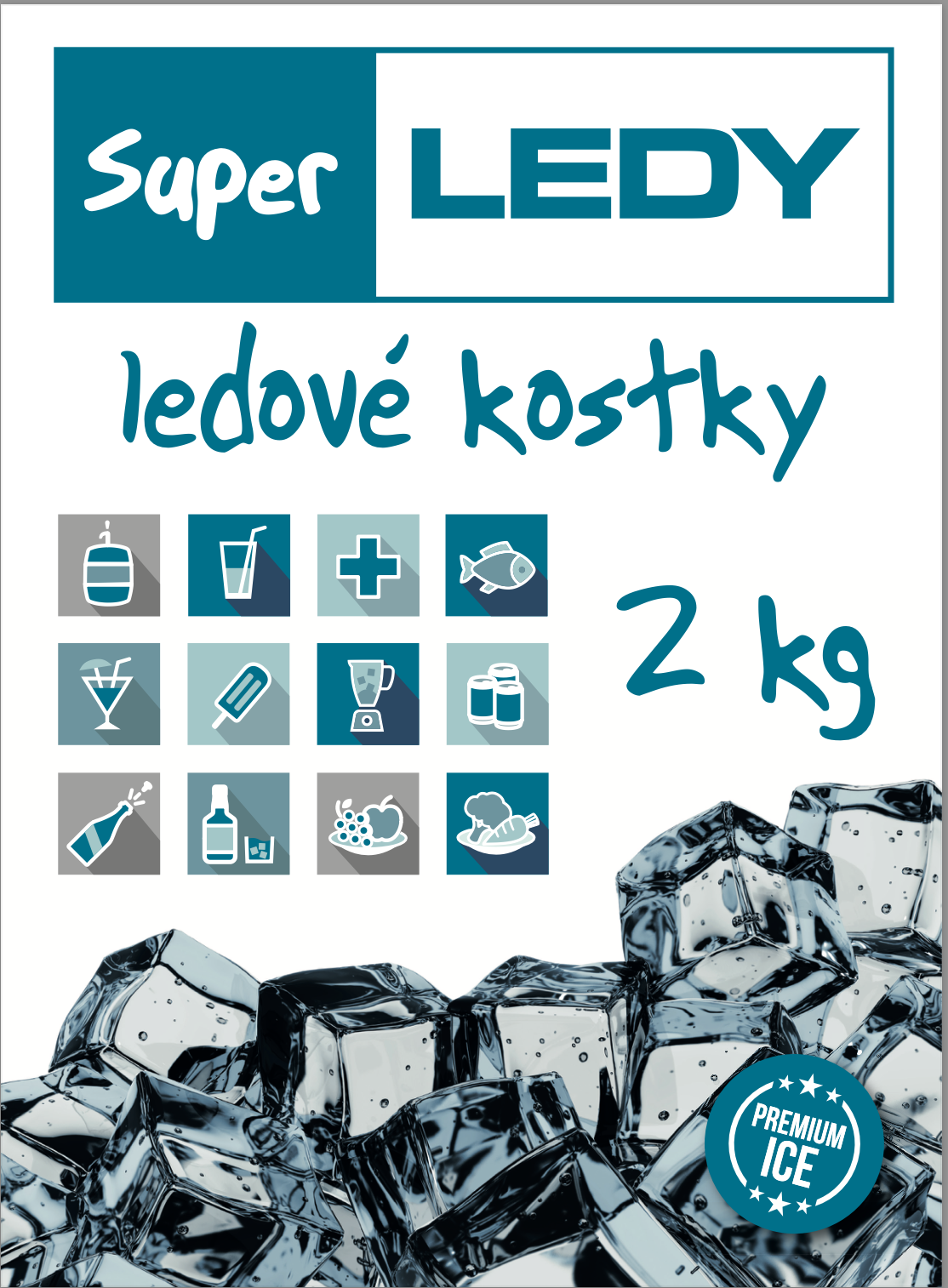 Ledové kostky 2 kg