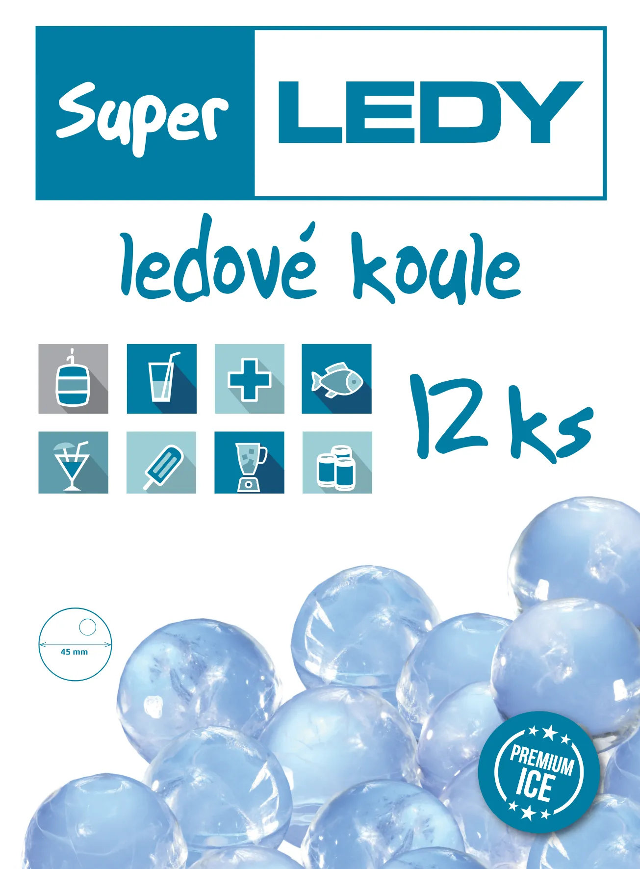 Ledové koule 12 ks