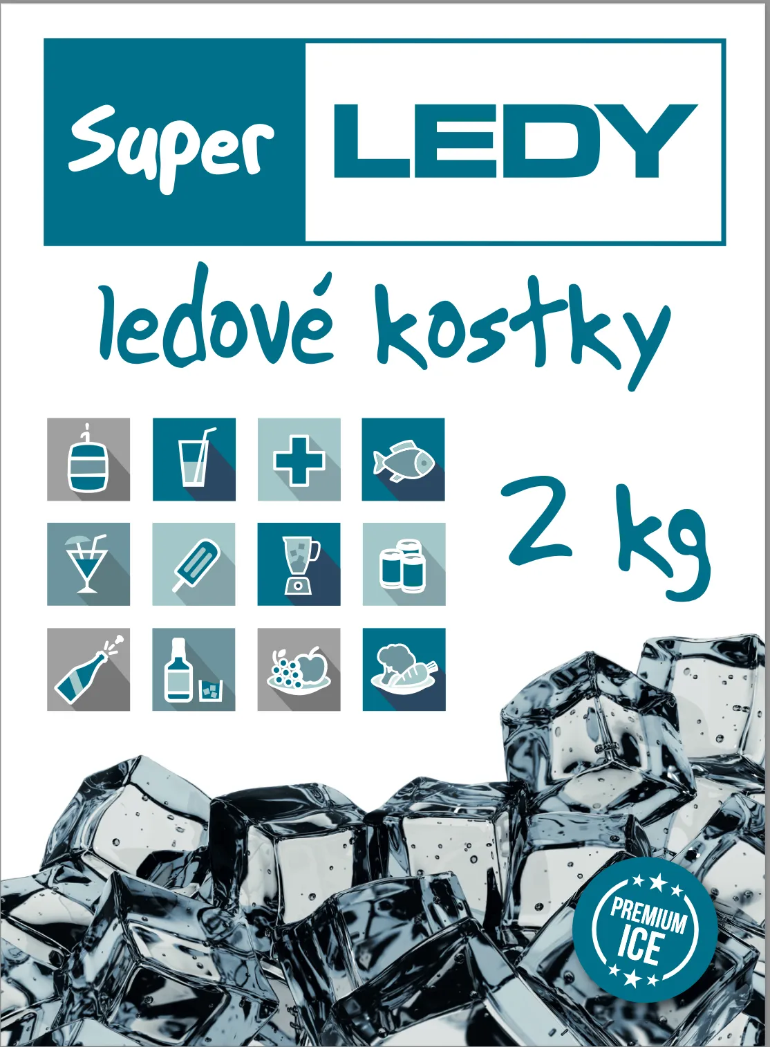 Ledové kostky 2 kg